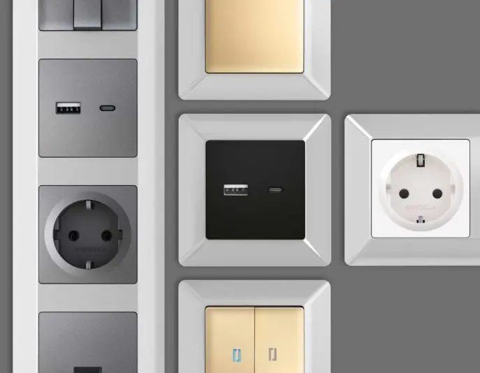 Розетки и выключатели Ambrella Alfa Line - #2