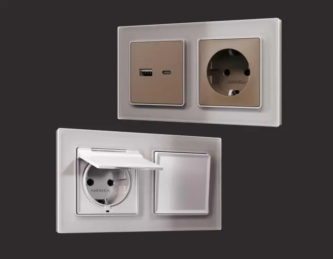 Розетки и выключатели Ambrella Alfa Platos - #2