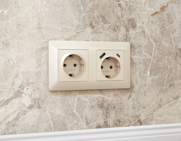 Розетки и выключатели Ambrella Alfa Line - #3