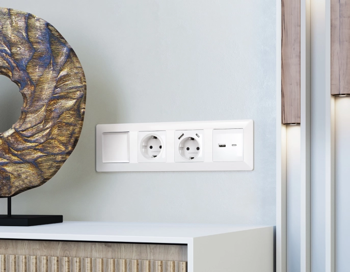 Розетки и выключатели Ambrella Alfa Line - #3