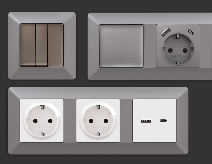 Розетки и выключатели Ambrella Alfa Line - #3