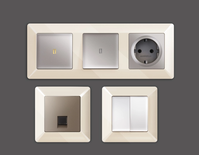 Розетки и выключатели Ambrella Alfa Line - #1