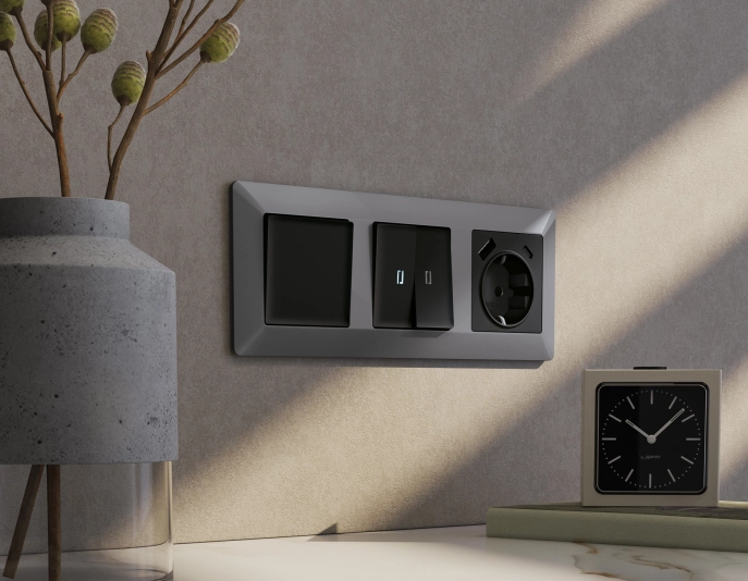 Розетки и выключатели Ambrella Alfa Line - #1