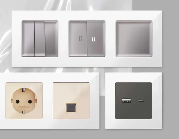 Розетки и выключатели Ambrella Alfa Techno - #1