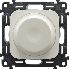 Универсальный светорегулятор (диммер) (Жемчуг) поворотно-нажимной, 5-300Вт, LED 5-75Вт