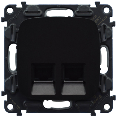 Розетка двойная RJ45 Кат.6 UTP Valena Allure (антрацит) Розетка двойная RJ45 Кат.6 UTP Valena Allure (антрацит)