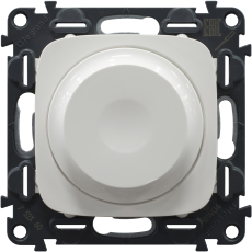Универсальный светорегулятор (диммер) (Белый) поворотно-нажимной, 5-300Вт, LED 5-75Вт