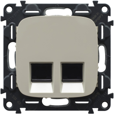 Розетка двойная RJ45 Кат.6 UTP Valena Allure (слоновая кость) Розетка двойная RJ45 Кат.6 UTP Valena Allure (слоновая кость)