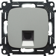 Розетка RJ45 Кат.6 UTP Valena Allure (алюминий) Розетка RJ45 Кат.6 UTP Valena Allure (алюминий)