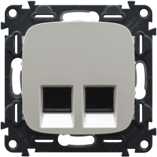 Розетка двойная RJ45 Кат.6 UTP Valena Allure (жемчуг) Розетка двойная RJ45 Кат.6 UTP Valena Allure (жемчуг)