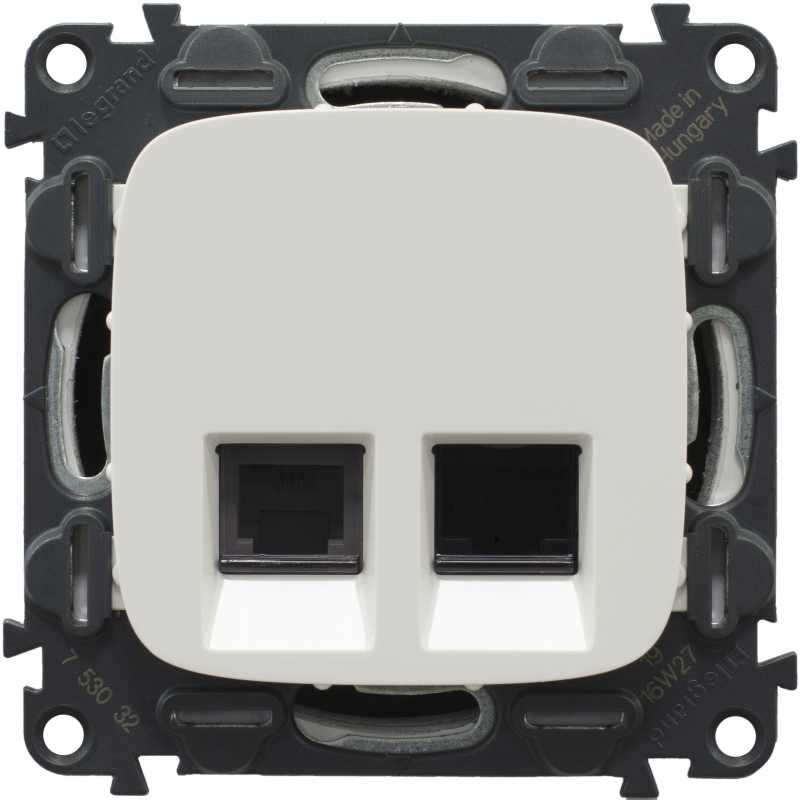 Розетка RJ11+RJ45 Кат.6 UTP Legrand Valena Allure (белый) Розетка RJ11+RJ45 Кат.6 UTP Legrand Valena Allure (белый)